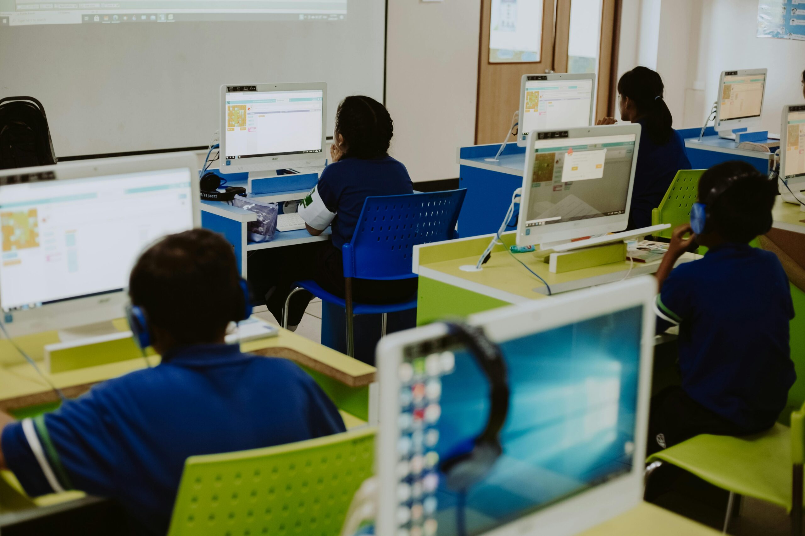 Students Using Computers in Their Class