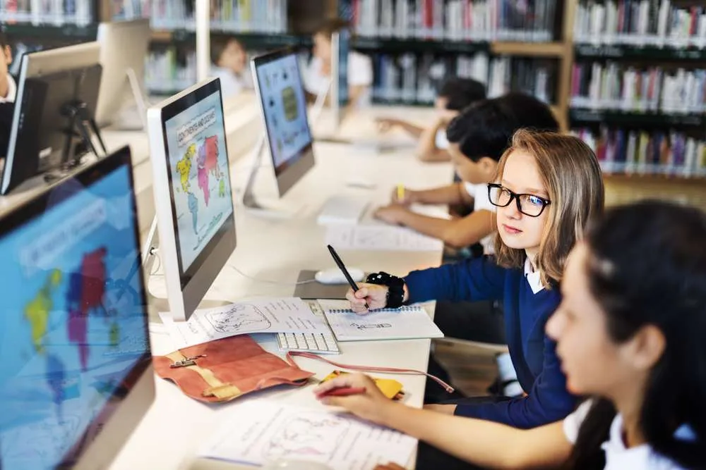 Students using edtech tools in their classroom
